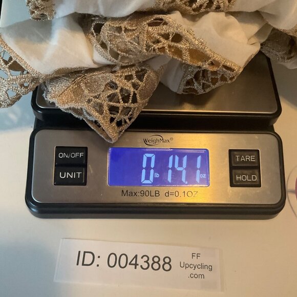 Antica Sartoria By Giacomo White Metallic Gold Lace Tunic Babydoll Short Dress - Picture 13 of 13